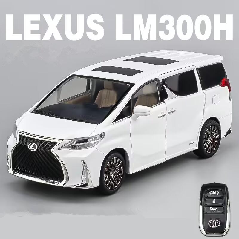 

1:24 Lexus LM300 MPV Литой Модель Автомобиля Металлический Литой Транспортное Средство Модель Автомобиля Высокая Симуляция Звук и Свет Детская Игрушка Подарок С Ключом белый