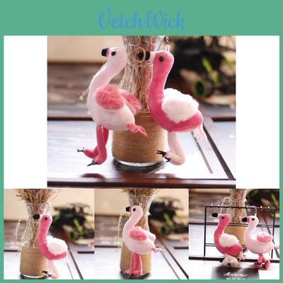 Adorable Flamingo Plush Toy Soft Stuffed Animal For Girls Cute Bag Charm