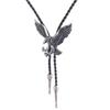 Ethnic Classic Cowboy PU Leather Rodeo Bolo Tie Cord Eagle Pendant