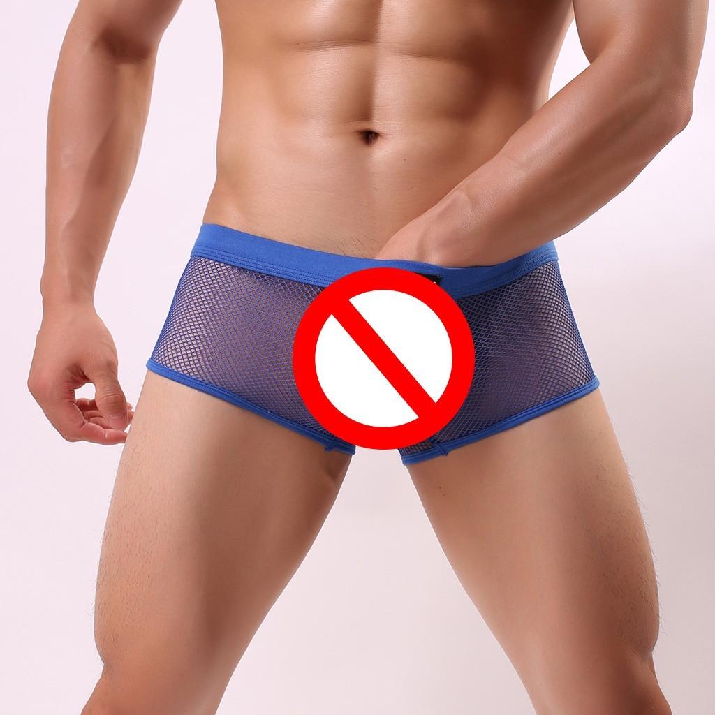 Men Sexy Underwear Letter Printed  Shorts Bulge Pouch Underpants