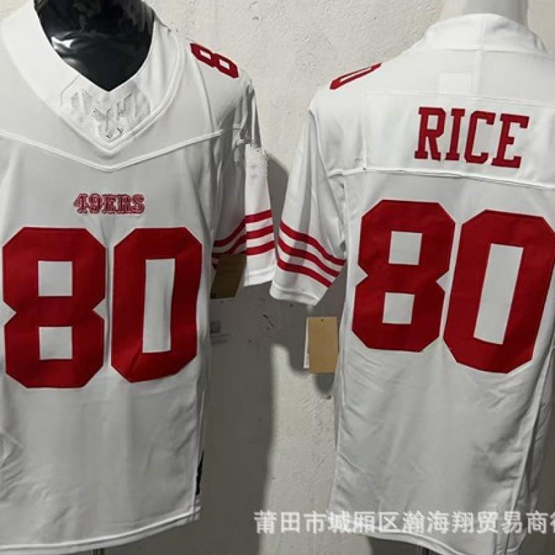 49ers Football Jersey Embroidered American Game Uniform Sports Training Shirt