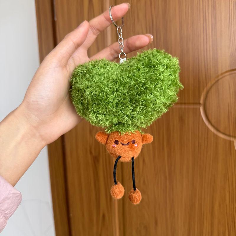 Peluş Anahtarlık Kalp Ağaç ve Gine Domuzu Çıkarılabilir Sevimli Hayvanlı Çanta Süsü ve Koleksiyoncular İçin
