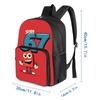Colorful Number 67 Print Square Front Pocket Backpack Large Capacity for Boy/Girls Best Gift 2D Cartoon Children's School Bag
