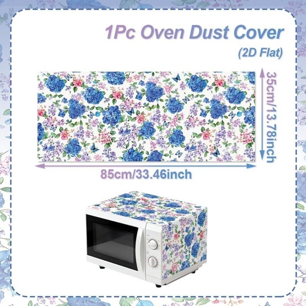 Printed Microwave Oven Dust Cover Universal Dust Protector Mat Microwave Cover Household Cover
