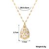 AENSOA Bunte Emaille Ostereier Anhänger Halsketten für Frauen Guilloche Medaillon Ei Strassstein Charm Halskette Gold Farbe Schmuck