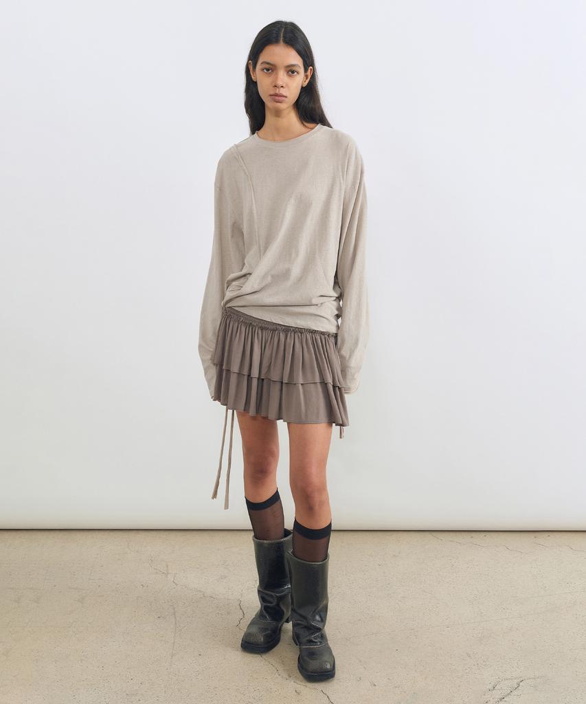 Insilence Woman Smoking Mini Skirt Mocha