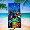 Video G-GameS G-Geometry Dash Microfiber Beach Towel Absorbent Quick Dry Soft Yoga Swimming Resort Mountain Climbing Towel