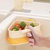 2Pcs Sink Strainer Baskets Large Capacity Automatic Dumping Simple Installation Suction Cup Sink Corner Racks for Kitchen