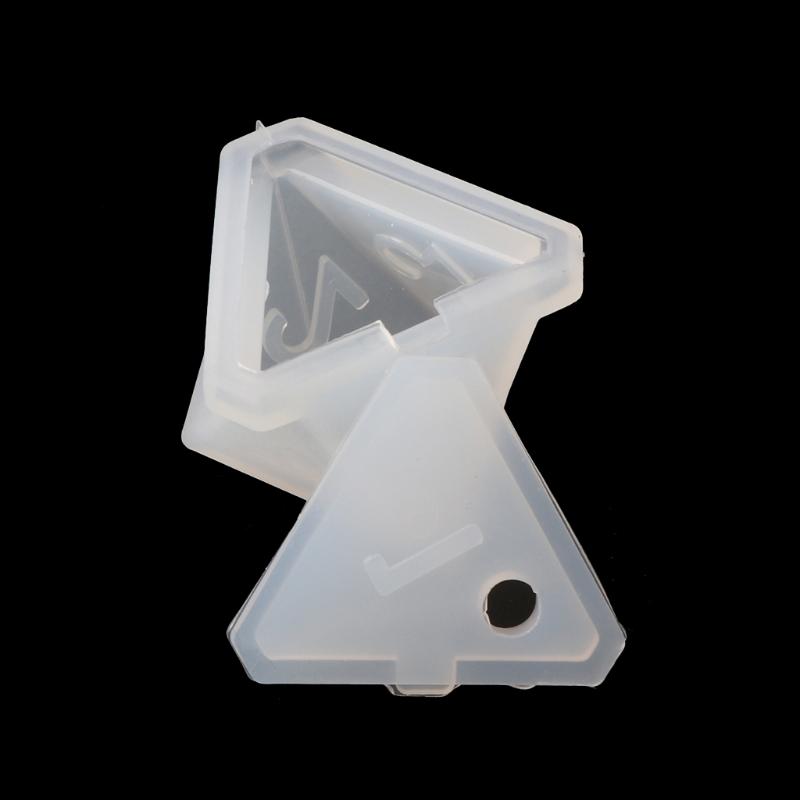 Various Shapes Dice Fillet Square for Triangle Dice Mold Crystal Epoxy Resin Mold Kit Dice Digital Game Silicone Mould A