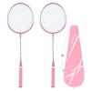 Ongwan Sports Badminton Racket, Pink, Separate Iron Alloy Badminton Racket for Beginners and Students, Training