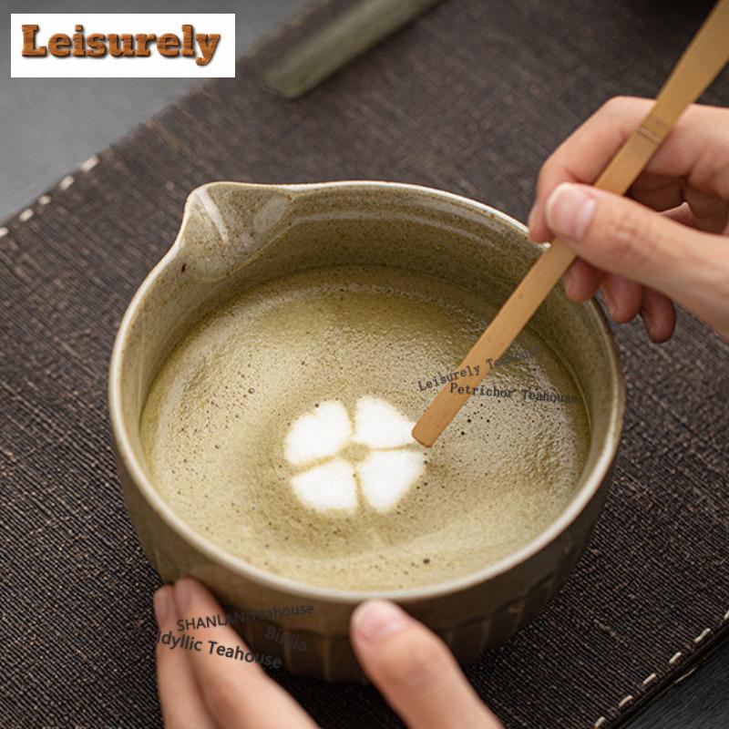 Juge Matcha Eight-piece Set Tools Tea Accessories Ceramic Bowl Whisk Stand Hundred Book Powder Sieve Net Drinkware Accessories
