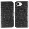 Pro iPhone 16e Pouzdro PU Kůže Mandala Vytištěný Design Peněženka Kryt na Telefon