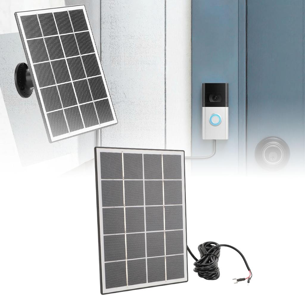 Security Camera Solar Panel  r Wall Mounted 3W 5V Monocrystalline Solar Panel for Video Doorbell 4 3 Plus 2