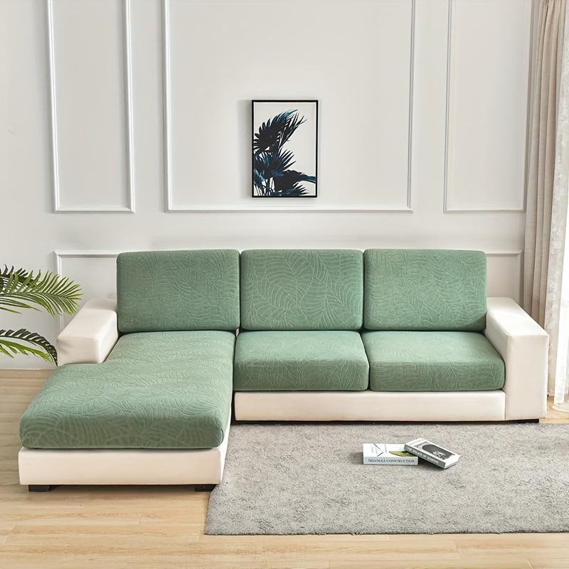 Large Leaf Jacquard Sofa Cover,  Cat Scratch Resistant, Stretchable,Durable Elastic Sofa Cover for Bedroom, Office, Living Room Home Decor
