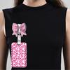 Leopard Print Lanyard Card Holder Retractable Badge Reel Heart Rainbow ID Badge Holder Bow Knot Badge Reel for Teacher Nurse