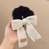 Knitted Bow Fluffy Hair Ties Set For Women Cute Cozy Soft Chic Bow Scrunchies Casual Hair  Perfect For Birthday Holiday Party Favor Daily Wear Gifts