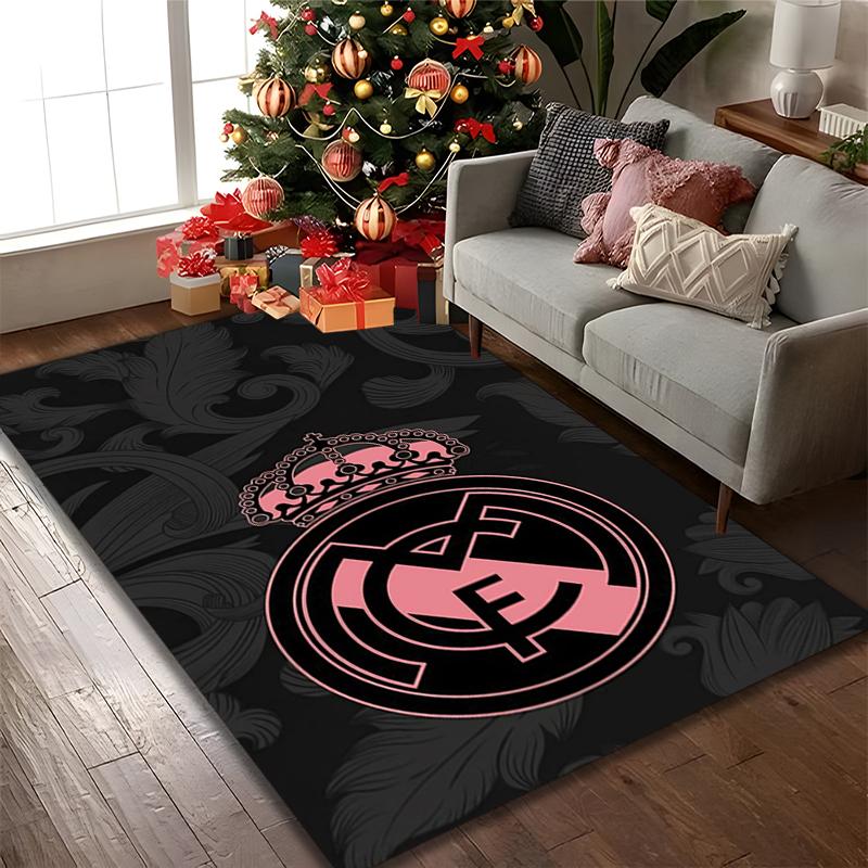 1pc Area Rug Appropriate for Office, Real Madrid Carpet, Versatile Printed Chair Rug, Durable Home Sofa Carpet