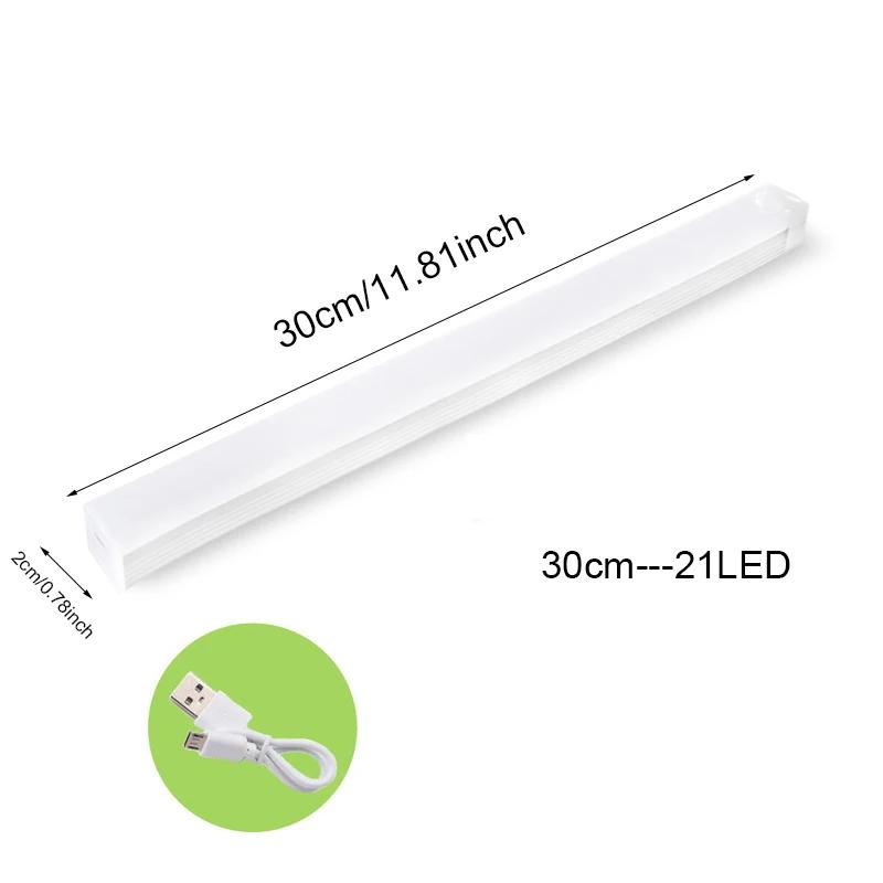 LED Hareket Sensörlü Işık Kablosuz LED Gece Lambası Tip C Şarj Edilebilir Işık Dolap Gardırop Lambası Mutfak İçin Merdiven Arka Işığı