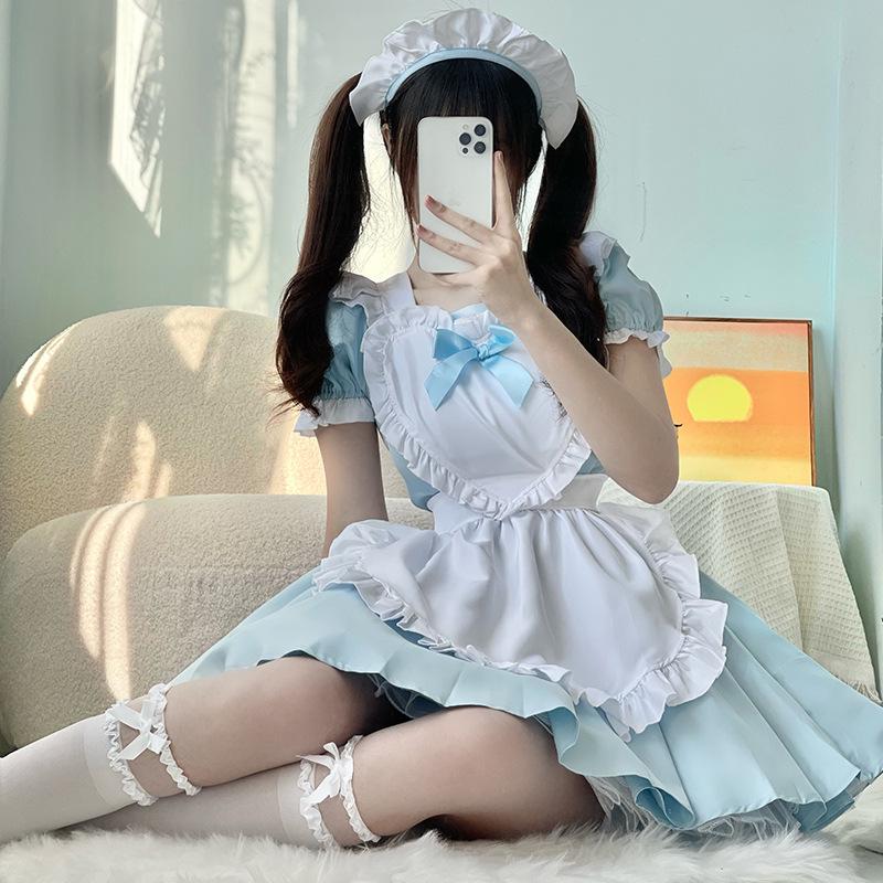 Pink and blue maid outfit Japanese Alice cute soft girl Lolita Lolita maid skirt ladies boss dress