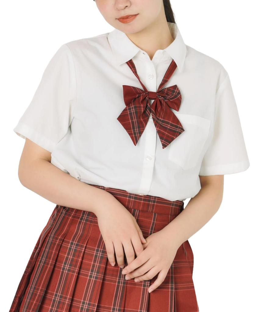 School Shirt Tops Uniform School Girls High School Junior High School Student Cosplay Event Spring Summer Autumn M White [WEGO]