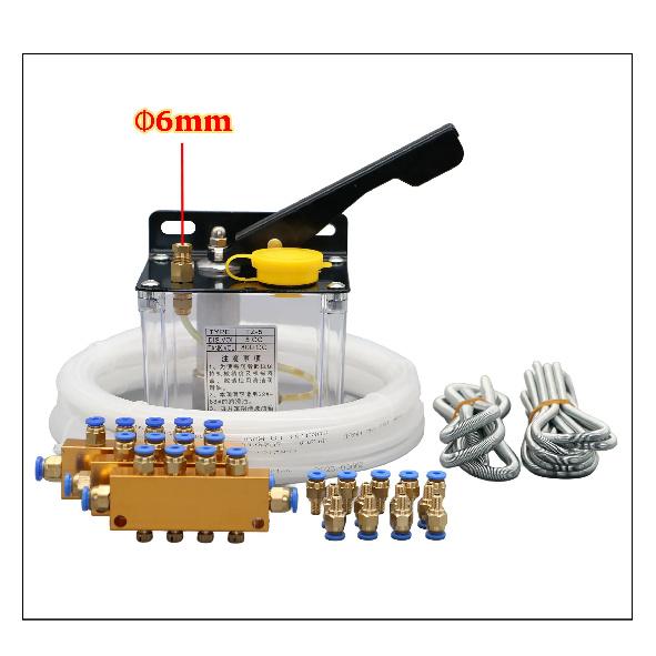 CNC Manual Lubrication Oil Pump Kit Oil Outlet 4mm 6mm TZ-5 Lubrication Pump for CNC Engraving Router