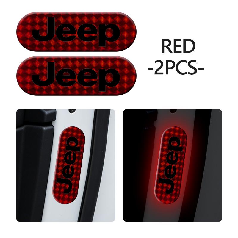 For Jeep Car Door Protection Reflective Car stickers Styling Cherokee Patriot Liberty Wrangler JK JL Commander AKN1