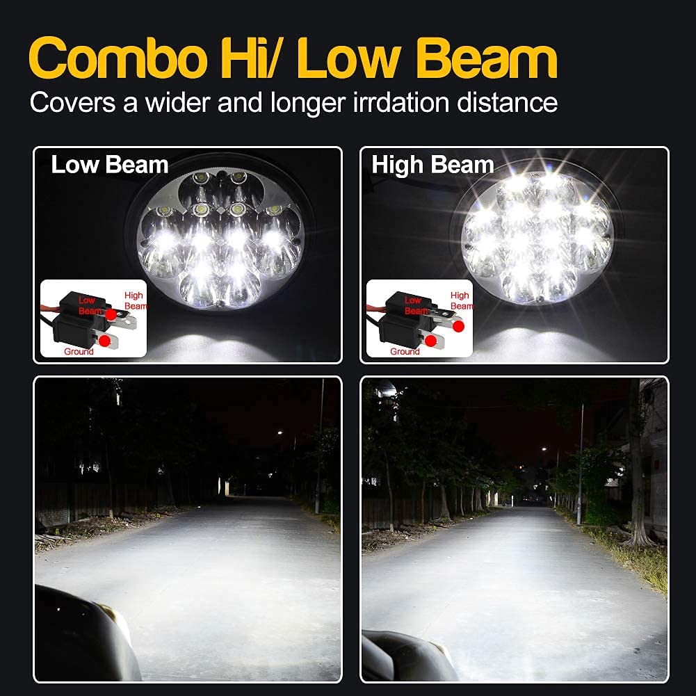 X-STYLE 36W LED světlomet pro nákladní vozidla, dálková/potkávací světla, bílý, 5,75 palce, 12 V, 24 V,