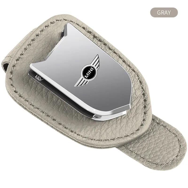 Fashion Car Sun Visor Glasses Clip Leather Eyeglasses Clip For BMW Mini Cooper F54 F55 F56 R56 R60 SONE Roadster Clubman Coupe