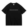 American retro white heavy letter short-sleeved t-shirt women's summer new loose large size fat MM medium and long top