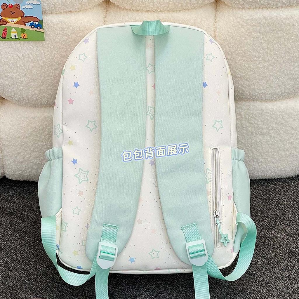 Schoolbag Korean ins printed schoolbag high value large capacity backpack Mori small fresh primary and secondary school students cute backpack