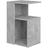 Side Table - Particleboard - 36x30x56 Cm - Concrete Grey - Square - 8.6 Kg