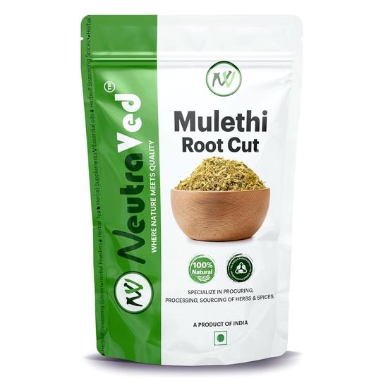 NeutraVed Mulethi Stick in Small Cut Size - 150 Gm | Mulethi Organic to Eat | Licorice Roots for Throat- 150g