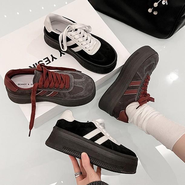 Frosted cowhide version platform American Forrest Gump training shoes women's 2025 winter new casual shoes dignified board shoes women's versatile