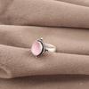 Pink Cat's Eye Ring, 925 Sterling Silver Ring Jewelry, Handmade Ring Gemstone Jewelry For Memorial Day