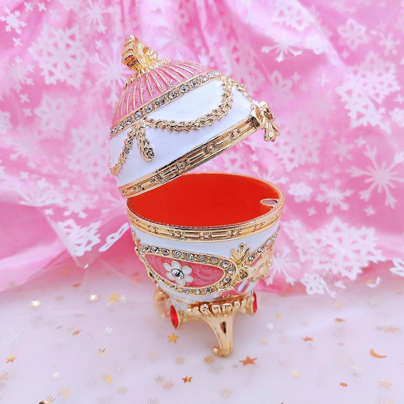 

Подарки от Craft, русское пасхальное яйцо Фаберже, эмалированный цветной сплав, шкатулка для украшений, украшение для дома розовый