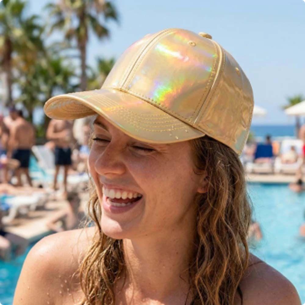 Verstellbare Krempe Wasserspritzfestivals Hüte Transparente Wasserdichte PU Wassersprüh Hüte UV-Schutz Sonnenschutz