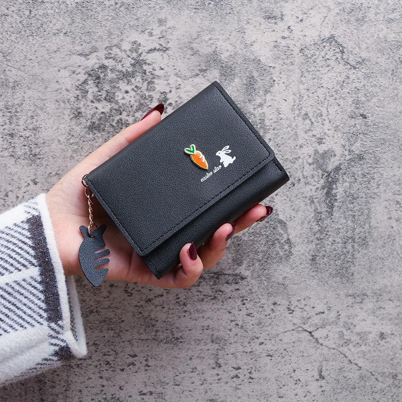 Sweet & Cute Tri-fold Mini Wallet for Students - Multifunctional Card Holder