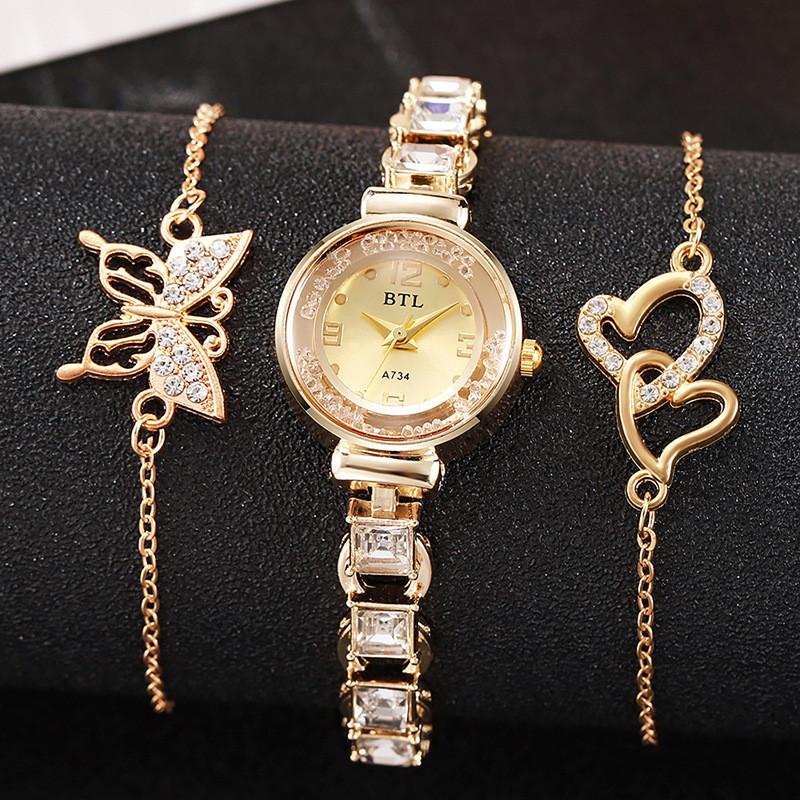 Womens Quartz Wristwatch With Jewelry Buckle For Elegant Gift And Casual Outfits