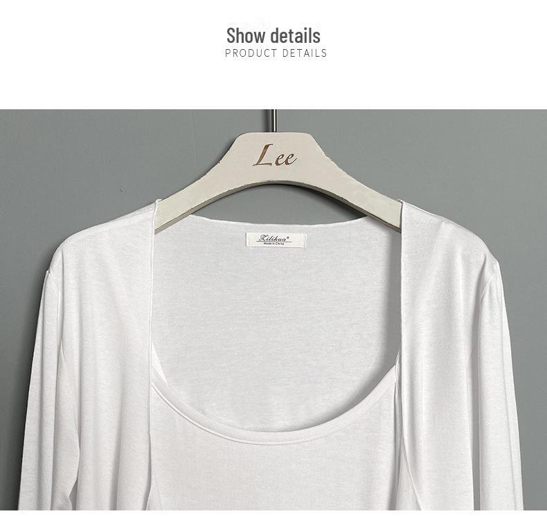 Dongdaemun Slim Fit Cardigan & Suspender Dress Set - Sexy, Figure-Revealing Two-Piece Outfit