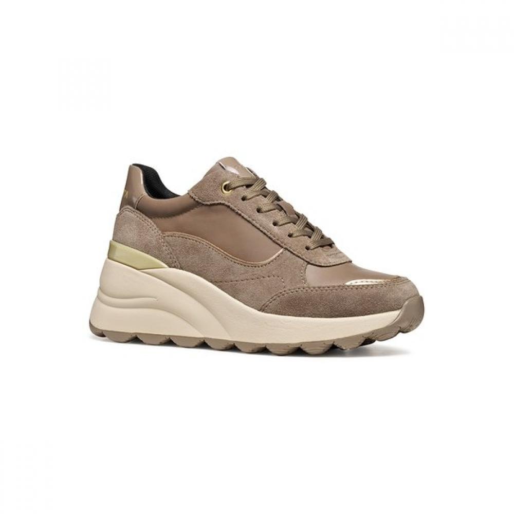 Geox Women S Comfort Wedge SneakerS Brown Ec13