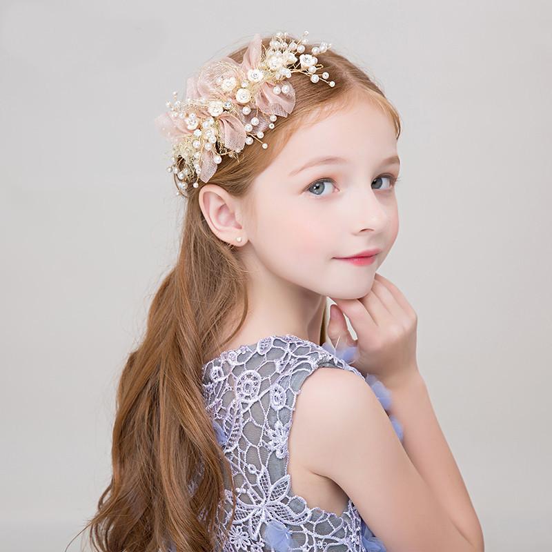 Golden Korean Mori Style Flower Headband for Girls
