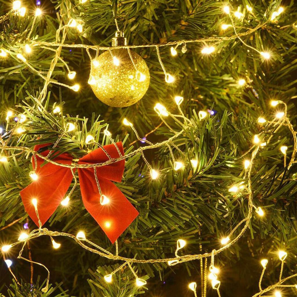 200 LED Copper Wire String Lights, Battery & USB Operated Fairy String Lights, Warm White