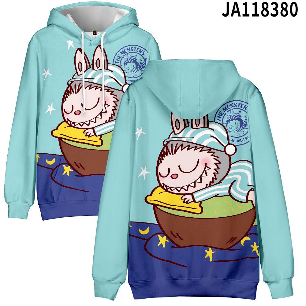 2025 New LABUBU Printed Children's Hoodie Cute Cartoon Style Girls' Hoodie Sportswear Casual Comfortable Style Top