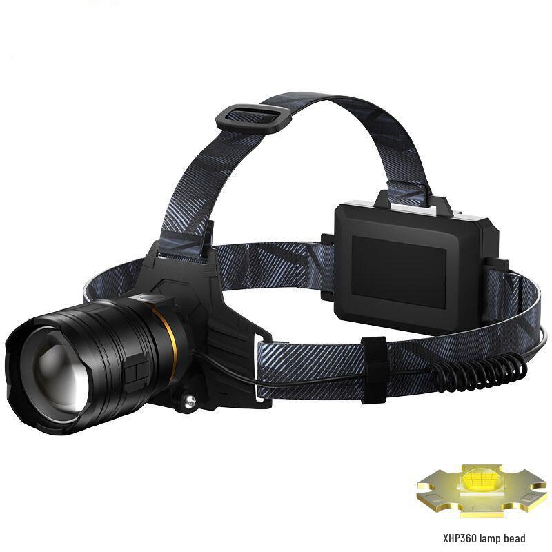Rechargeable LED Headlamp: Outdoor White Laser, Strong Light for Fishing, Camping, Hiking, and More.