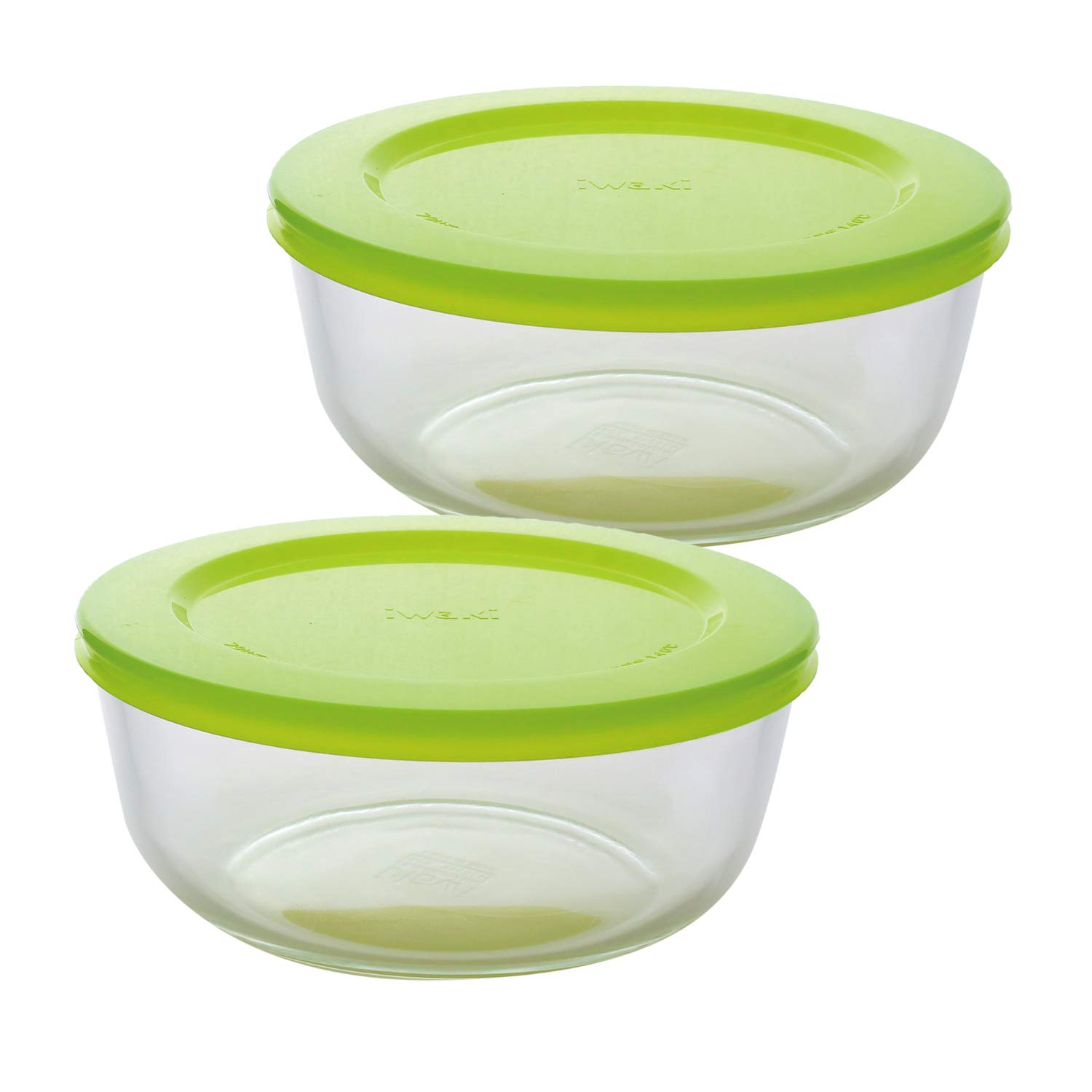 

Iwaki Heat-Resistant Glass Storage Containers, Pack Bowl, Large, Set of 2, 800ml, Colorful, Glass, Microwave and Oven Safe, SK4150-2G