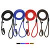Durable Polyester Nylon Dog Leash Slip Lead Pet Outdoor P Chain Ribbon Decoration Pure Solid Color Dog Walking Collar