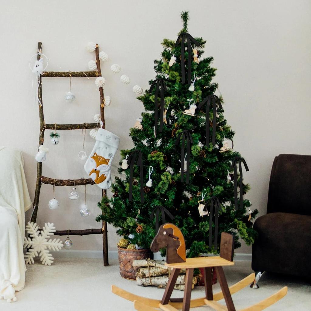 Velvet Bows Christmas Tree Ornaments Vintage Double Faced Velvet Ribbon Bows For Tree Garland Wreath Indoor Outdoor Xmas