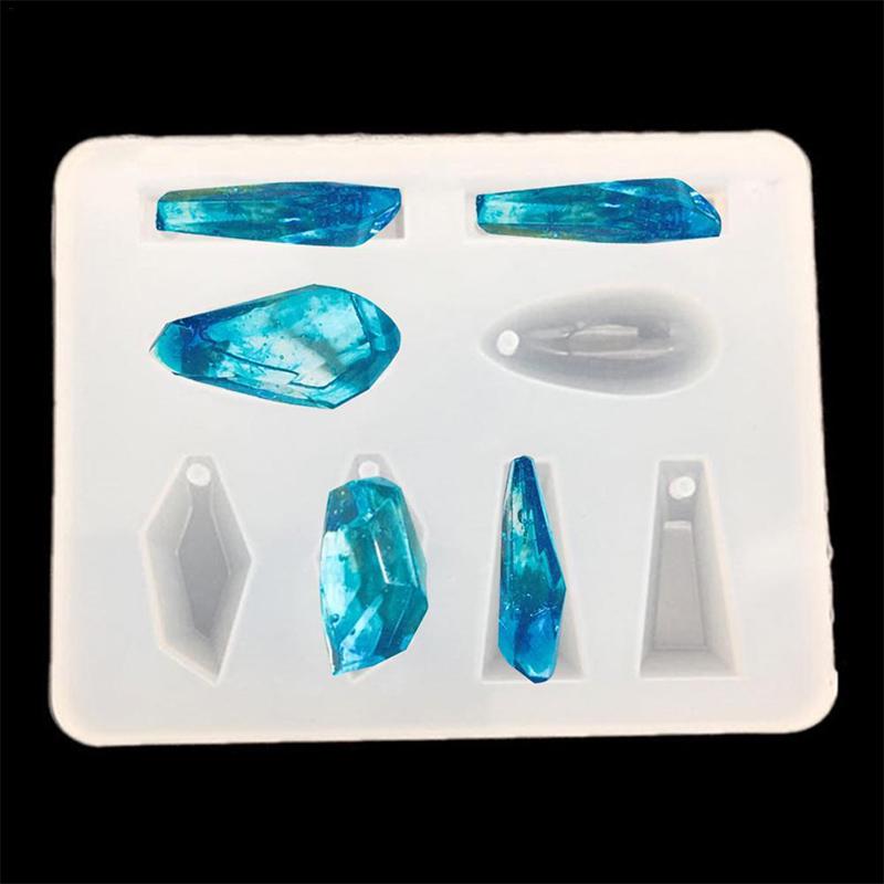

Изысканная креативная форма для эпоксидной смолы, форма для ювелирных изделий из смолы, DIY силиконовый кристалл ручной работы, геометрический кулон, белые ручные аксессуары