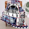 Baseball Player Customize Your Name Blanket Warm Comfortable Soft Blanket For Chair Office Sofa Bed Sofa Office Camping Suitable For Gifting Relatives