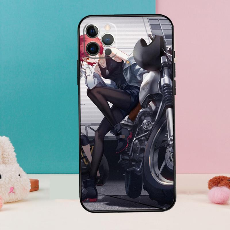 

Motorcycle girl Anime Phone Case For iPhone 17 Air 16 15 14 13 11 12 Pro Max 12 13 mini 15 16 Plus 16e Cover Coque iPhone 11Pro MAX